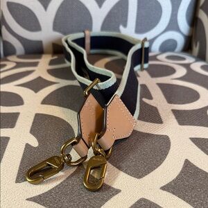 Jcrew Stylish Navy blue and Tan Bag Strap